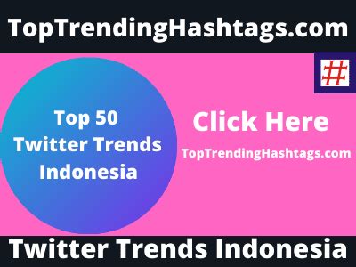 Indonesia Latest Trending Twitter hashtag and topics